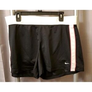 NWT Nike Women XL Running Shorts Black Low Rise Fit‎ Dry